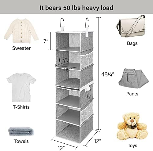 StorageWorks 20 Paket Ağır Hizmet Tipi Elbise Askıları, 6 Raflı askılı klozet Organizatörleri
