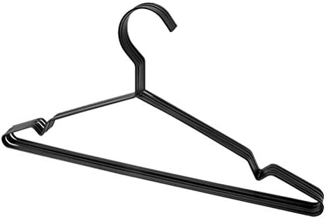 DOITOOL Giyim Askıları, 5 ADET Manganez Çelik Elbise Askısı Kalınlaşmış Genişletilmiş ceket askısı giysi rafı (Siyah)
