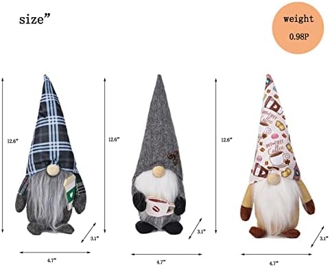 Panda yoo İskandinav Kahve Gnome Oyuncak Seti, Cafe ve Ev Dekor Hediye