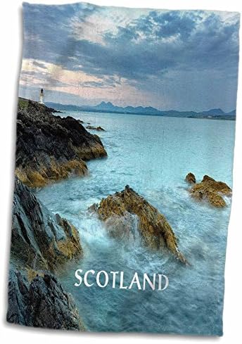 İskoçya Göllerinde 3D Gül Deniz Feneri El / Spor Havlusu, 15 x 22, Beyaz