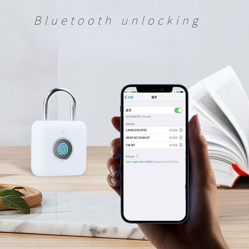 AusQo Bluetooth Parmak İzi Asma Kilit Mini Akıllı Asma Kilit anahtarsız USB Şarj Edilebilir biyometrik yüksek Güvenlik Kilidi Spor