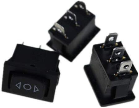 Tomeco Promosyonu! 1 adet SPDT Mini Siyah 3 Pin Rocker Anahtarı AC 6A/250V 10A / 125V KCD1 - (Renk: Ok momenti)