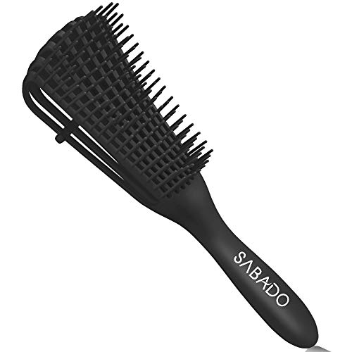 Dolaşık açıcı fırça için Afro amerika / afrika saç, dokulu 3a için 4c Kinky dalgalı / Coily / ıslak / kuru / yağ / kalın / uzun / kıvırcık