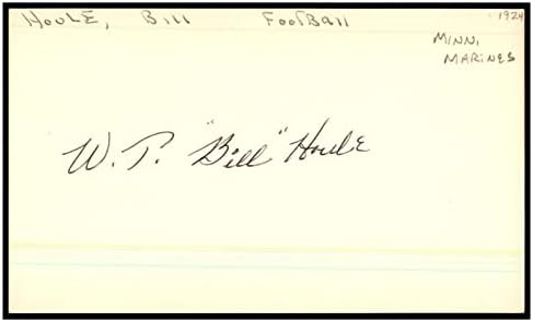 Bill Houle İmzalı Dizin Kartı 3x5 İmzalı Minneapolis Deniz Piyadeleri D:1974 87490-NFL İmzaları Kesti
