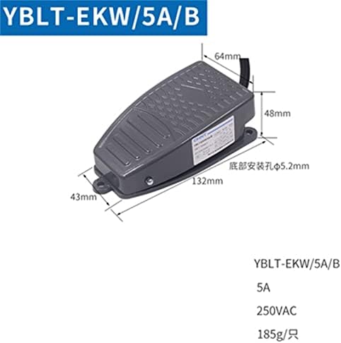 ESAAH 1 Adet Ayak Anahtarı YBLT-EKW/5A/B Kendini Sıfırlama Noktası YBLT - 3/4 Makinesi Ayak Pedalı YBLT-YDT1 / 11 (Renk: YBLT-EKW-5A-B)