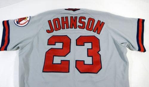 1988 California Angels Joe Johnson 23 Oyun Gri Forma Yayınladı 44 DP14437 - Oyun Kullanılmış MLB Formaları