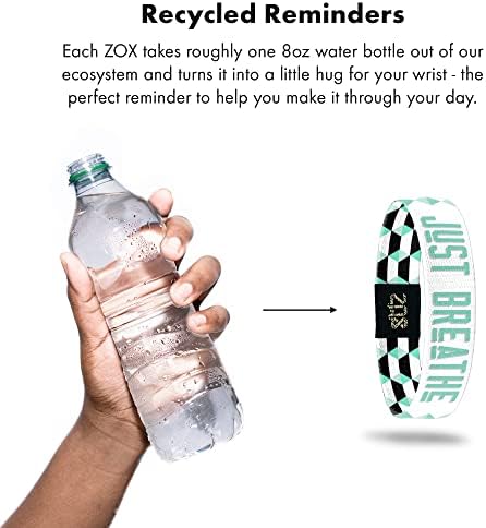 ZOX ilham verici ve motive edici Bilezik-Geri dönüştürülmüş Plastikten yapılmış olumlu olumlamalara sahip Canlandırıcı Geri Dönüşümlü