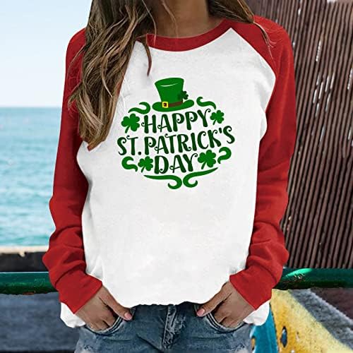 Aziz Patrick Günü Gömlek Kadın Artı Boyutu Bahar Üstleri Grafik Tees Rahat Crewneck Tişörtü Sevimli Kawaii Giysileri Y2k Bluz Tops