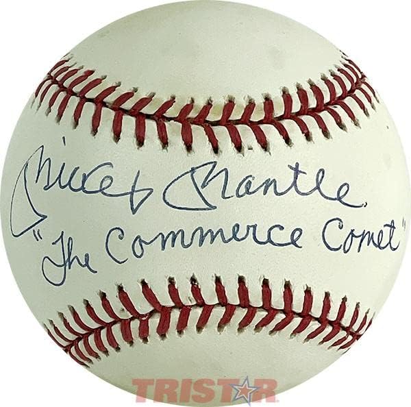 Mickey Mantle İmzalı Beyzbol Ticaret Kuyruklu Yıldızını Yazdı-İmzalı Beyzbol Topları