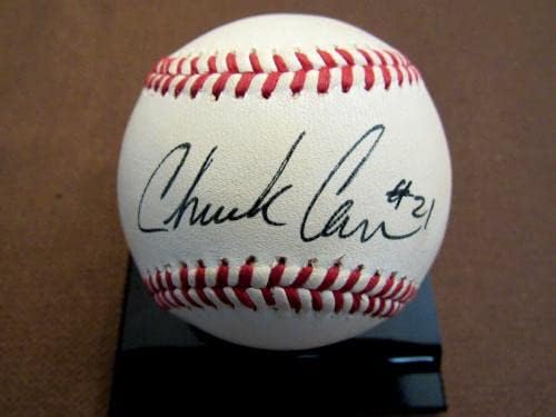 Chuck Carr 21 1993 Florida Marlins Çalıntı Üs Lideri İmzalı Otomatik Beyzbol Jsa İmzalı Beyzbol Topları