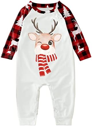WZPIMT Noel Pijama Aile İçin 2022 Onesies Setleri Desen Rahat Pijama Uzun Kollu Gevşek Parti Kıyafeti Aile Kıyafetleri