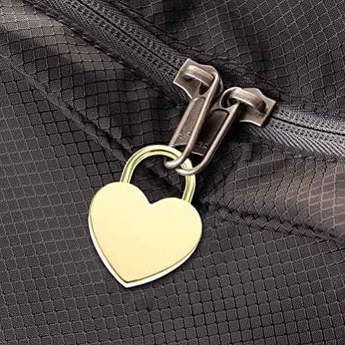 Toffıcu 2 Takım Metal Kalp Şeklinde Asma Kilit Mini anahtarlı kilit Günlüğü kilit anahtarı Seti Küçük Aşk Kilidi Takı saklama kutusu