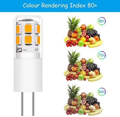 ŞANSLI G4 Led ampul, 12V 1.5 W LED ampul, 3000K sıcak beyaz, 200 Lm yüksek parlaklık LED ışık boncuk 5 adet