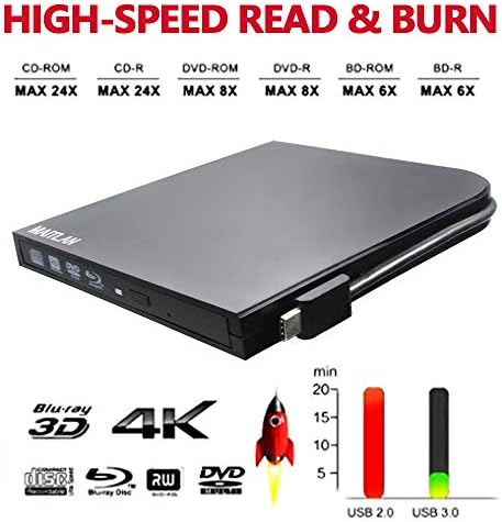 Ultra İnce USB-C Harici 4K UHD 3D Blu-ray Oynatıcı, Çift Katmanlı 6X BD-R DL M-Disk DVD + - R Brülör için Lenovo Yoga Kitap Vook C930