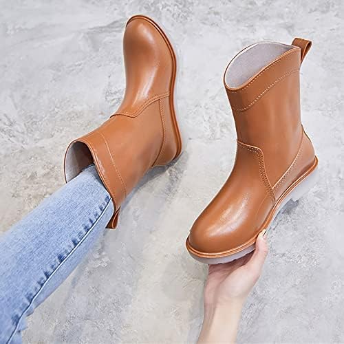 Kadın yarım çizmeler koşu ayakkabıları Yüksek Topuk Zip bileğe kadar bot bootie Uzun Yığılmış Topuk Fermuar Patik Botas de mujer