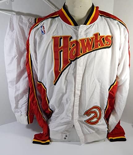 1992-93 Atlanta Hawks Blair Rasmussen 41 Kullanılan Oyun Beyaz WU Ceket Pantolon 25 P 9 - NBA Kullanılan Oyun