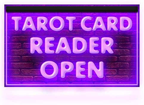 180087 Tarot kart okuyucu Psişik Açık Vitrin Dekor Ekran led ışık Neon Burcu (12 X 8, mor)