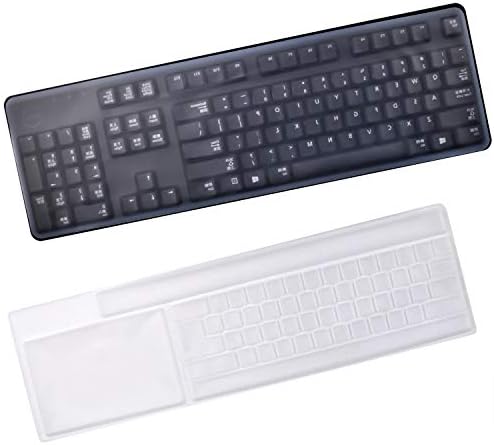 Klavye Koruma Kapağı, 2 Parça Anti-Toz Silikon Klavye Koruyucu Su Geçirmez Temizle Klavye Cilt Kapak için Standart Boyutu PC Bilgisayar