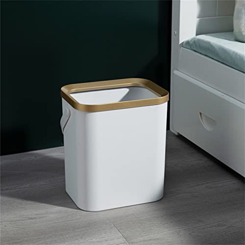 N / A Altın çöp tenekesi Mutfak Banyo için Dört ayaklı İtme tipi Plastik Dar çöp tenekesi kapaklı ( Renk : Beyaz-dinozor Karalama4