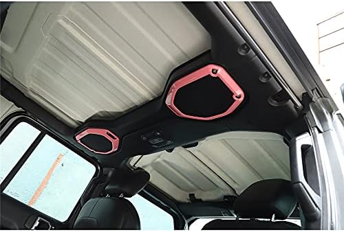 ABS Ön A Pillar Stereo Hoparlör ve Çatı Arka Bagaj Hoparlör Halkası Kapağı Fit için Jeep Wrangler JL Rubicon 2018-2022 İç Araba Aksesuarları