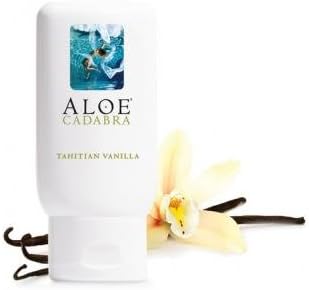 Aloe Cadabra Organik Aromalı Kişisel Yağlayıcı, Doğal, Çiftler Keyfi için Yağlayıcı, Wonen & Erkekler için, Tahiti Vanilyası, 2,5 oz