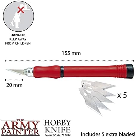 Ordu Ressamı-Yumuşak Tutuşlu Paslanmaz Çelik Hassas Hobi Bıçağı ve 5 Ekstra Jilet Gibi Keskin Neşter Bıçağı ve Minyatür ve Model 3