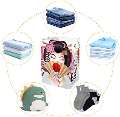 DEYYA Kadın Japon çamaşır sepetleri Sepet Uzun Boylu Sağlam Katlanabilir Yetişkin Çocuklar için Genç Erkek Kız Yatak Odası Banyo 19.3x11.8x15.9
