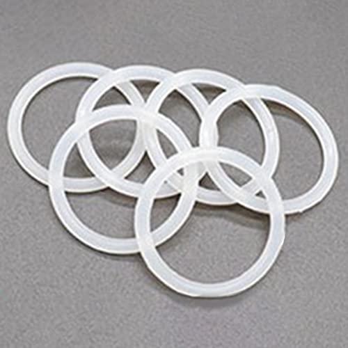 Othmro 20 Adet Beyaz Düz Silikon O-Ringler Sızdırmazlık Halkaları, 10x14mm (IDxOD) Musluk Duş Başlığı Yıkayıcılar için Yuvarlak O-ring