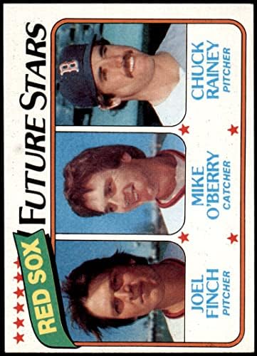 1980 Topps 662 Red Sox Çaylakları Joel Finch / Mike O'berry / Chuck Rainey Boston Red Sox (Beyzbol Kartı) NM Red Sox