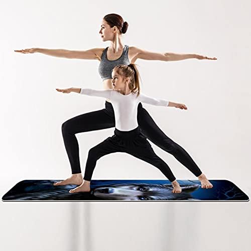 Siebzeh Kurt Hayvan Premium Kalın Yoga Mat Çevre Dostu Kauçuk Sağlık ve Fitness Kaymaz Mat Her Türlü Egzersiz Yoga ve Pilates (72 x