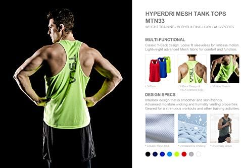 TSLA 3 Paket erkek Kuru Fit Y-geri Kas Egzersiz Tankı Üstleri, Atletik Eğitim spor salonu için üst giyim, kolsuz Vücut Geliştirme Gömlek