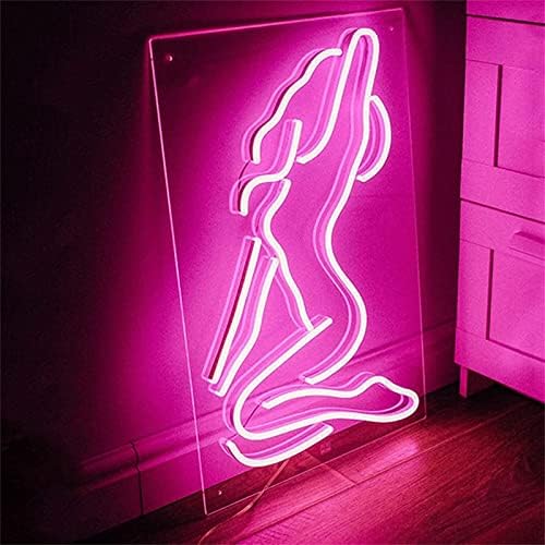 DVTEL seksi kız Neon burcu Led modelleme ışık aydınlık harfler tabela akrilik Panel Neon dekoratif ışık, 42 * 25cm otel restoran Bar