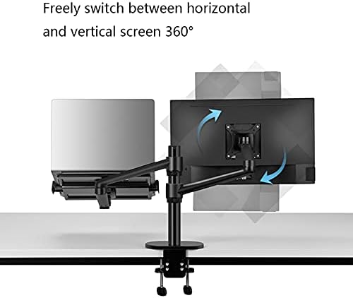 Ağır Hizmet Tipi Ayarlanabilir Çift Kol Masası için Monitör Standı LCD Monitör ve Dizüstü Bilgisayar Montajı 17 -32 Ekranlar için Tek