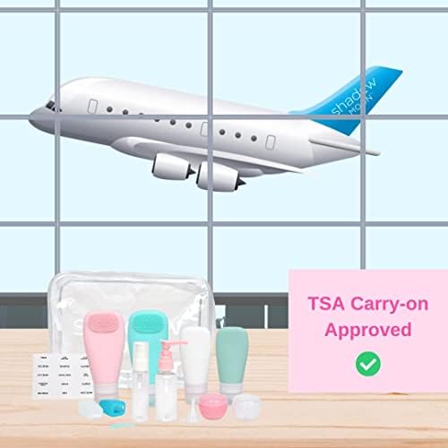 ShadowMoon Seyahat Şişeleri TSA Onaylı, Şampuan | Losyon | Sıvı Sabun için 2oz 3oz Sızdırmaz BPA İçermeyen Silikon Sıkılabilir Kozmetik