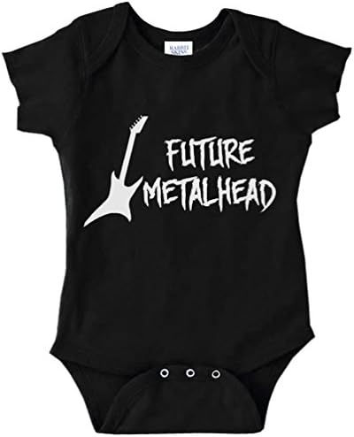 Gelecek Metalhead Komik Bebek Bodysuit Bebek