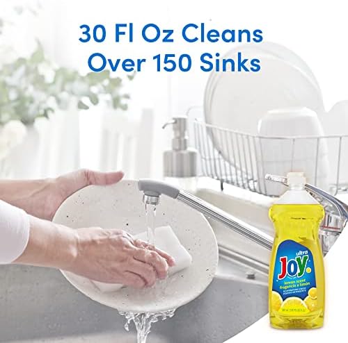 JOY Ultra Gres Kesme Bulaşık bulaşık deterjanı Sıvı Sabun, Limon Kokusu, 30 Ons 3'lü Paket, Güçlü Temizlik Maddesi