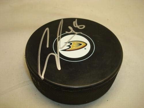 Colby Robak Anaheim Ducks Hokey Diskini İmzaladı İmzalı 1B İmzalı NHL Diskleri