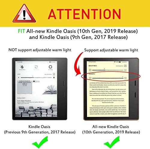 LucklyıngBao Kindle Oasis için Baskılı deri kılıf Kılıfı-Sadece Herkese Uyar-Yeni 7 İnç Kindle Oasis(10. Nesil, 2019 Sürümü ve 9. Nesil,