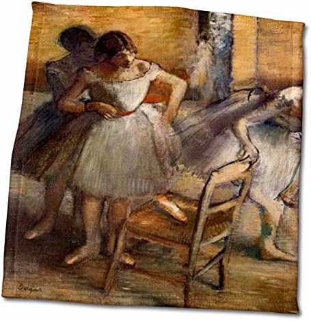 Degas'ın 3dRose Görüntüsü 3 Dansçının Balerin Resmi Hazırlanıyor - Havlu (twl-243558-3)