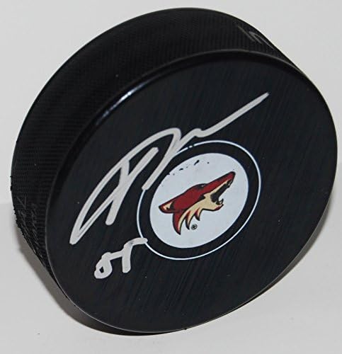 JASON DEMERS imzalı (PHOENİX COYOTES) hatıra logosu hokey diski W/COA İmzalı NHL Diskleri