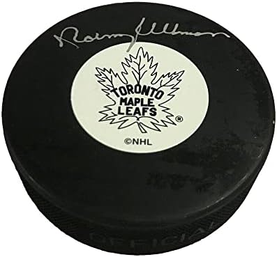 NORM ULLMAN Toronto Maple Leafs Diskini İmzaladı - İmzalı NHL Diskleri