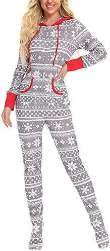 Kadın Polar Kaplı Ayak Kapşonlu Tek Parça Pijama Takım Elbise Yumuşak Sıcak Pijama Pijama Pijama Tulum Örgü Pantolon Elbise