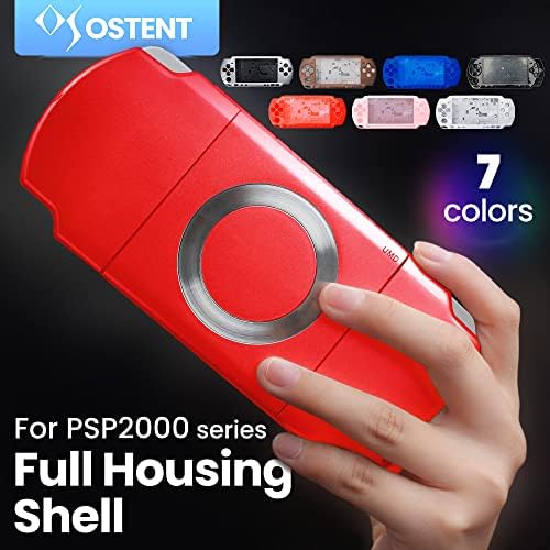 OSTENT Tam Konut Shell Faceplate Kılıf Sony PSP 2000 Konsolu için Yedek Parçalar Renk Kırmızı