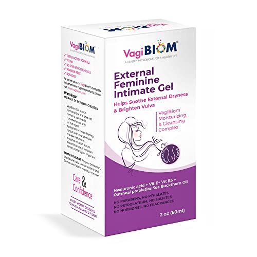 Biom Probiyotikler-VagiBiom Vajinal Harici Nemlendirici Jel: Vulvar koyulaşmayı nemlendirmek ve hafifletmek için hyaluronik asit +