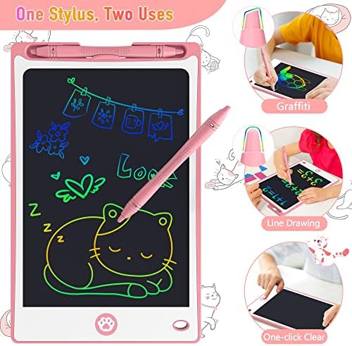 LCD yazma tableti Çocuklar için 2 Paket, Hockvill Oyuncaklar 8.8 inç Renkli Doodle çizim tableti Pad, oyuncaklar için 3 4 5 6 7 8 Yaşındaki