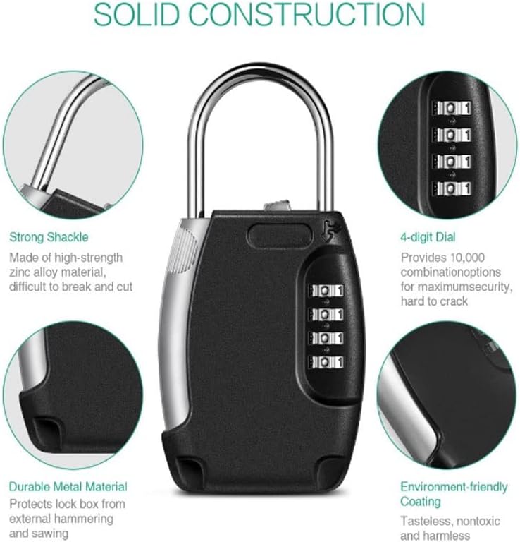 SDGH Metal Gizli anahtarlı kasa 4-Dijital Şifre şifreli kilit Kanca İle Mini Gizli Kutu Ev Villa Karavan