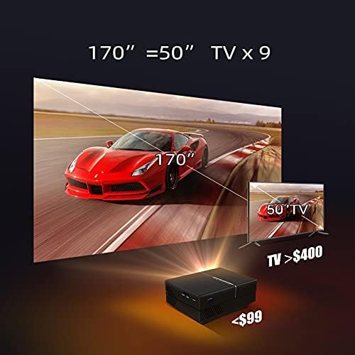 K8 Mini LED Video Taşınabilir 1080 P 150 inç Ev Sineması Dijital Projektör için 3D 4 K Sinema (Renk : K8 TV Kutusu ekleyin)