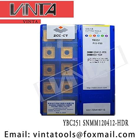 FİNCOS 10 adet / grup YBC251 SNMM120412-HDR CNC Karbür Dönüm Ekler- (Sap Çapı: 30 adet)