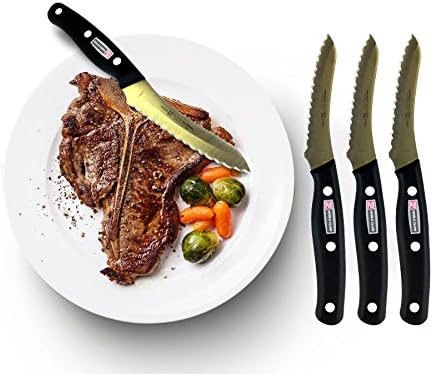Mucize Bıçak IV Dünya Standartlarında Profesyonel Serisi Dört (4) Tırtıklı Biftek Bıçağı Seti
