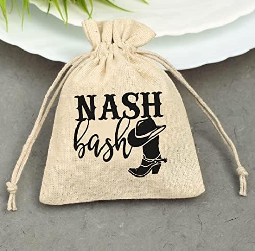 HappyBeeCo Happybeeco Son bash Nash favor çanta pamuklu çantalar parti için Nashville yetişkin parti çantaları bekarlığa veda Partisi